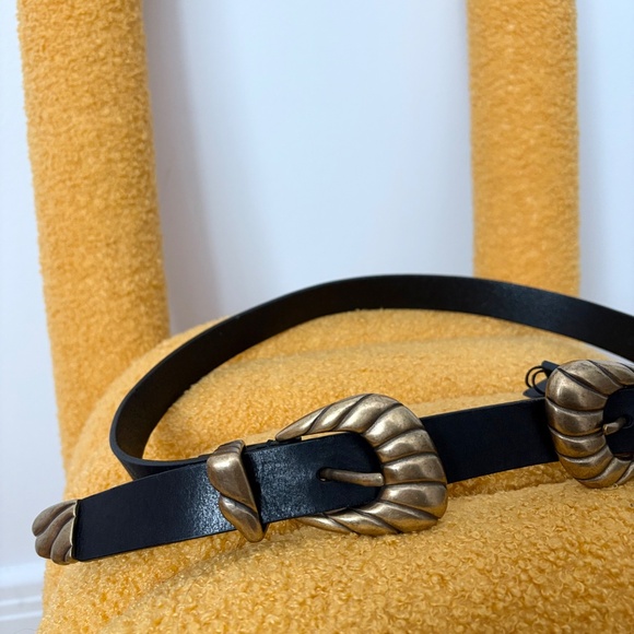 The kooples double buckle leather belt - Picture 3 of 7